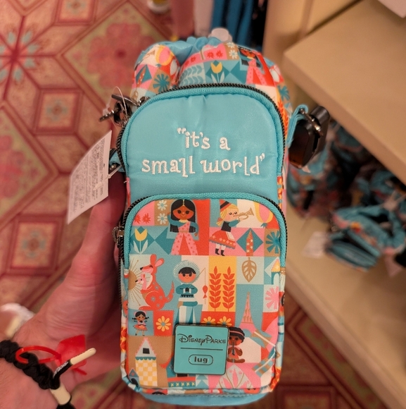 Disney Handbags - NEW 2024 Disney Parks Lug Huggie Bag Water Bottle Holder It’s A Small World
